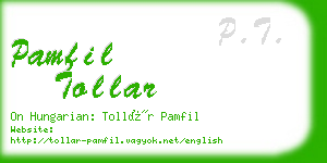pamfil tollar business card